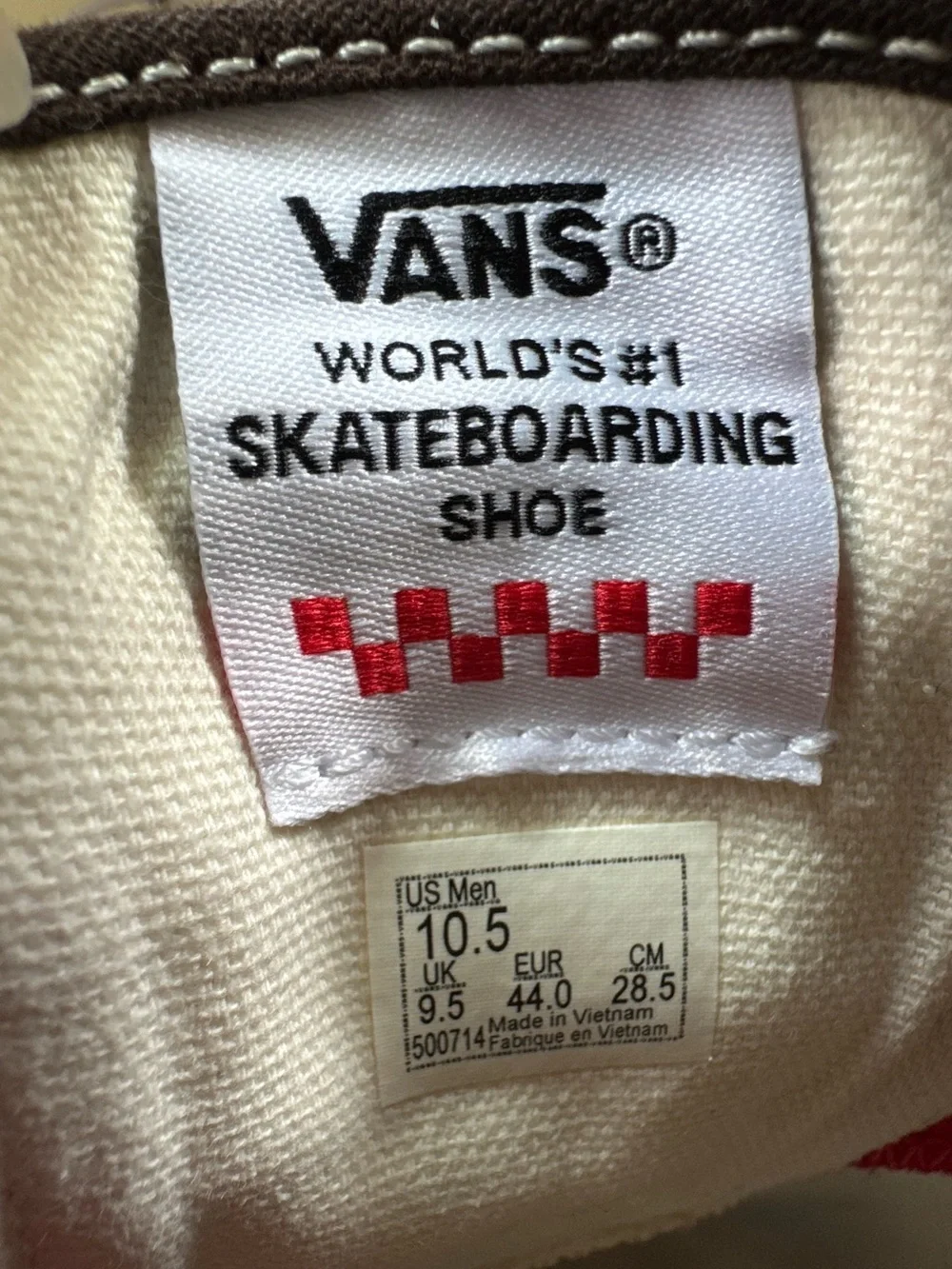 Vans Skate Authentic Brown Canvas/Gum Skater Sneakers Men’s Size 10.5 (NWOT)